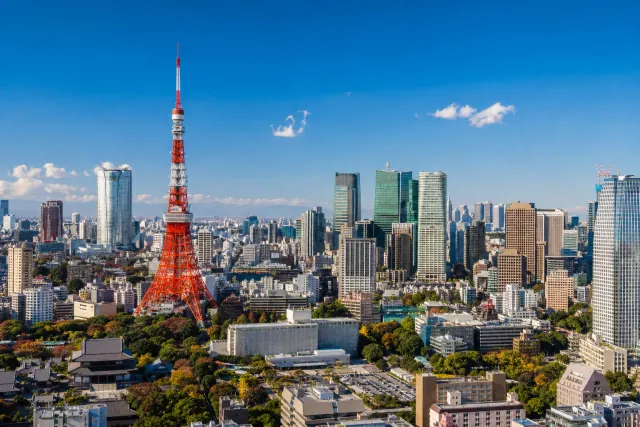 Tokyo skyline, an excursion area from Tokyo or Yokohama port
